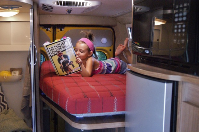 Amelia Lounging in the RV