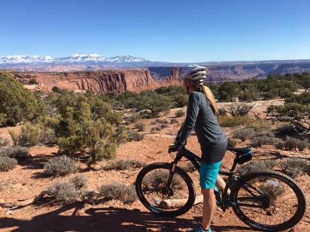 Biking Moab Dead Horse State Park Stefany Adinaro Fit RV