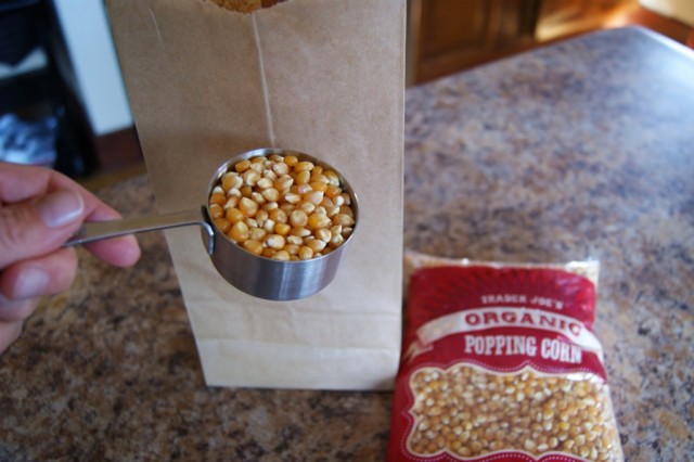 Homemade Microwave Popcorn Brown Paper Bags