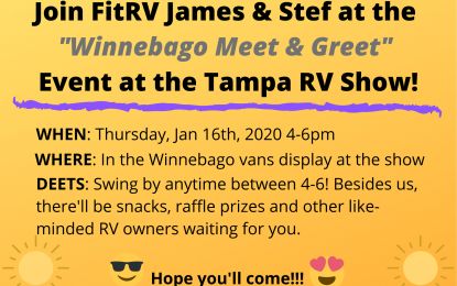 We’re Going to the Tampa RV Show… Come See Us!!!