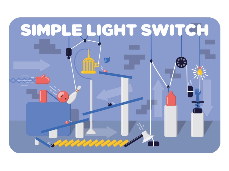 Rube Goldberg Light Switch