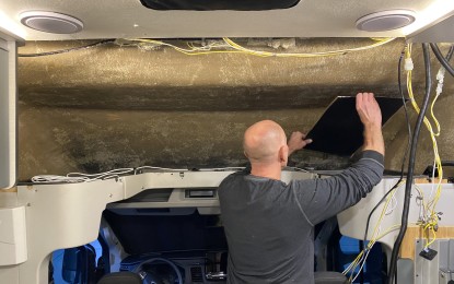 Deadening the Sound of Our RV’s Fiberglass Forehead