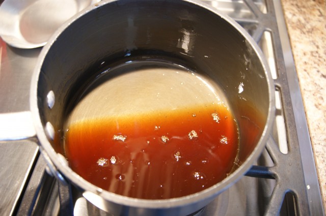 Boiled Juice Reduced in Saucepan