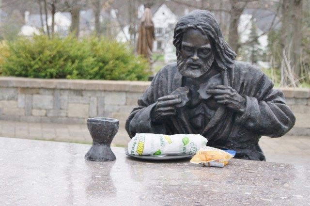 Jesus Eats a Chicken Bacon Ranch Subway sandwich