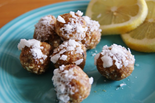Lemon Ginger Coconut Protein Bites Recipe