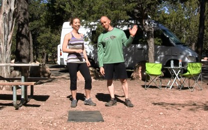 Exercise while RVing – Core Workout at the Grand Canyon