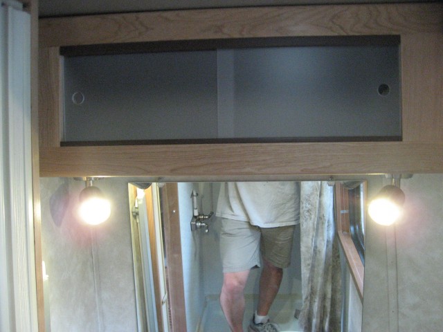 RV Bathroom Upper Cabinet