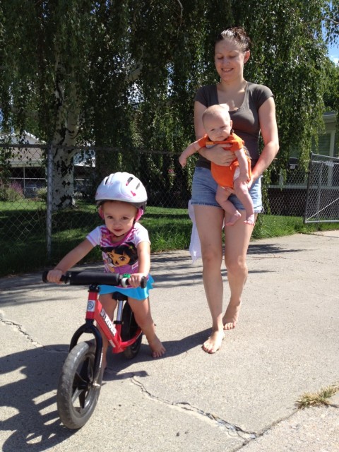 Strider bike and kids riding